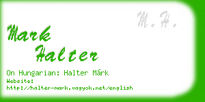 mark halter business card